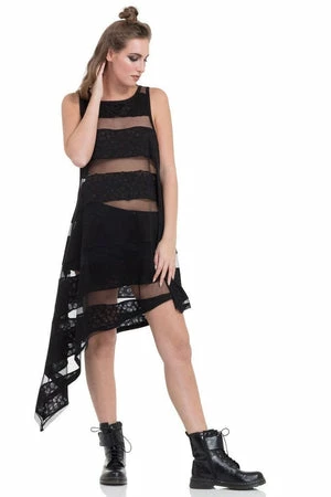 Jawbreaker Skull Stripes Asymmetric Dress 4 Jawbreaker Skull Stripes Asymmetric Dress - Image 4