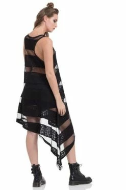 Jawbreaker Skull Stripes Asymmetric Dress 10 Jawbreaker Skull Stripes Asymmetric Dress -Cheap GOTHIC DRESSES Store skull stripes asymmetric dress jawbreaker 5 300x