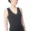 Queen Of Darkness Sleeveless Gothic Top Hem Decorated With Lace