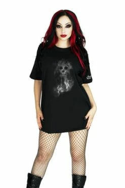 Dr Faust Smoke Skull Black T-Shirt - Cali