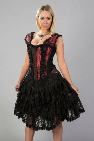 Burleska Sophia Knee Length Burlesque Corset Dress In King Brocade 3 Burleska Sophia Knee Length Burlesque Corset Dress In King Brocade - Image 3