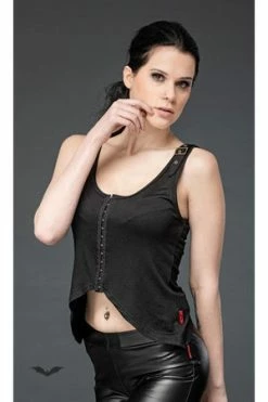 Queen Of Darkness Summery Gothic Top With Buckles On The Sides -Cheap GOTHIC DRESSES Store summery gothic top with buckles on the sides queen of darkness 3 300x