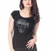 Queen Of Darkness T-Shirt With Black Skull Print
