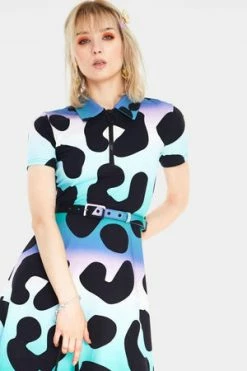 Jawbreaker Technicoloured Leopard Skater Dress -Cheap GOTHIC DRESSES Store technicoloured leopard skater dress jawbreaker 3 300x