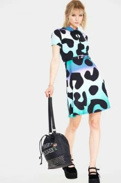 Jawbreaker Technicoloured Leopard Skater Dress -Cheap GOTHIC DRESSES Store technicoloured leopard skater dress jawbreaker 5 300x