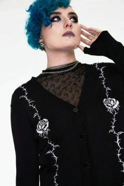 Jawbreaker Thorns & Roses Thumb Mitten Cardigan -Cheap GOTHIC DRESSES Store thorns roses thumb mitten cardigan caa 3552 02.965 300x