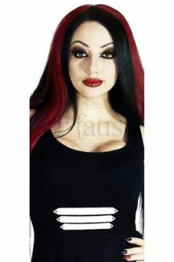 Dr Faust Three Military Stripes Black Mini Dress - Jaelynn -Cheap GOTHIC DRESSES Store three military stripes black mini dress jaelynn dr faust 3 300x