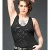 Queen Of Darkness Top Printed With Bats On The Front