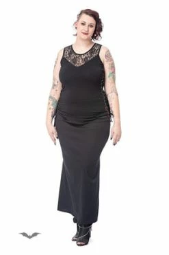Queen Of Darkness Top With Lace Insert And Side Lacing -Cheap GOTHIC DRESSES Store top with lace insert and side lacing queen of darkness 4 300x