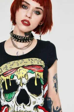 Jawbreaker Twisted Burger T-Shirt -Cheap GOTHIC DRESSES Store twisted burger t shirt jawbreaker 5 300x