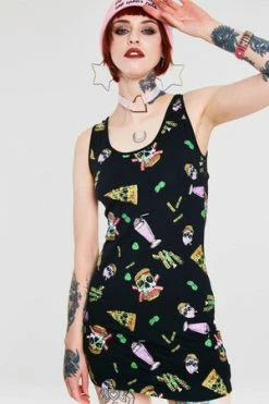 Jawbreaker Twisted Fast Food Cut Out Dress
