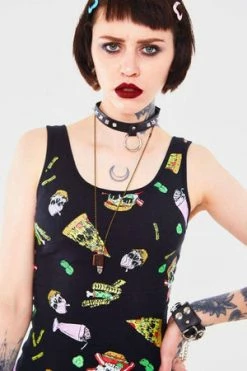 Jawbreaker Twisted Fast Food Tie Up Back Top -Cheap GOTHIC DRESSES Store twisted fast food tie up back top jawbreaker 4 300x