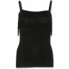 Spiral Urban Fashion - Tassel Layered Camsole Top Black