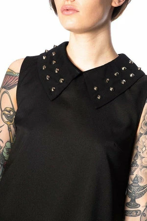 Banned Urban Vamp Collar Studs Dress 5 Banned Urban Vamp Collar Studs Dress - Image 5