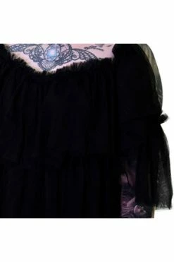 Dr Faust Vapour Mesh Black Sheer Mini Dress - Cardi -Cheap GOTHIC DRESSES Store vapour mesh black sheer mini dress cardi dr faust 4 300x