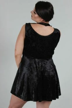 Jawbreaker Veleveteen Dream Caged Neck Mini Dress -Cheap GOTHIC DRESSES Store veleveteen dream caged neck mini dress jawbreaker 6 300x