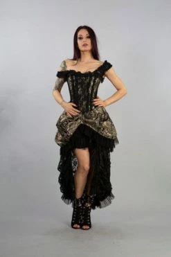 Burleska Versailles Corset Dress King Brocade With Black Lace -Cheap GOTHIC DRESSES Store versailles corset dress king brocade with black lace burleska 5 300x