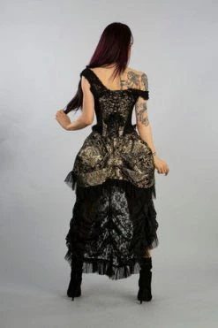Burleska Versailles Corset Dress King Brocade With Black Lace -Cheap GOTHIC DRESSES Store versailles corset dress king brocade with black lace burleska 6 300x
