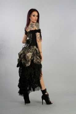 Burleska Versailles Corset Dress King Brocade With Black Lace -Cheap GOTHIC DRESSES Store versailles corset dress king brocade with black lace burleska 7 300x