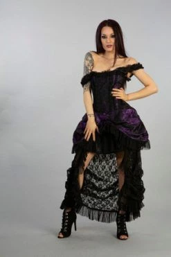 Burleska Versailles Corset Dress King Brocade With Black Lace
