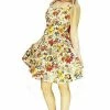 Dr Faust Vintage Tattoos 50s Retro Pastel Midi Dress - Faith