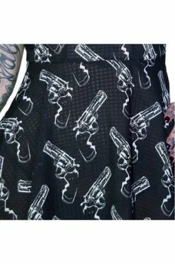 Dr Faust White Guns Black Sheer Mini Dress - Kayla -Cheap GOTHIC DRESSES Store white guns black sheer mini dress kayla dr faust 3 300x