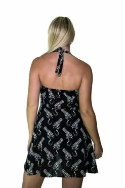Dr Faust White Guns Black Sheer Mini Dress - Kayla -Cheap GOTHIC DRESSES Store white guns black sheer mini dress kayla dr faust 4 300x