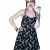 Dr Faust White Guns Black Sheer Mini Dress - Kayla